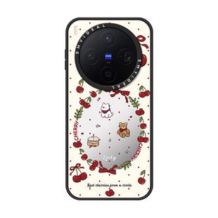 适用vivox300/oppofindx9手机壳X300Pro磁吸保护套200ultra高级s可爱高级带手链ProMini防摔镜面樱桃外壳好看