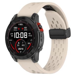 适用garmin佳明Fenix7X/5X/6S智能运动Enduro2/Instinct2本能2X/Epix pro/MK2I折叠磁吸硅胶Tactix7pro手表带