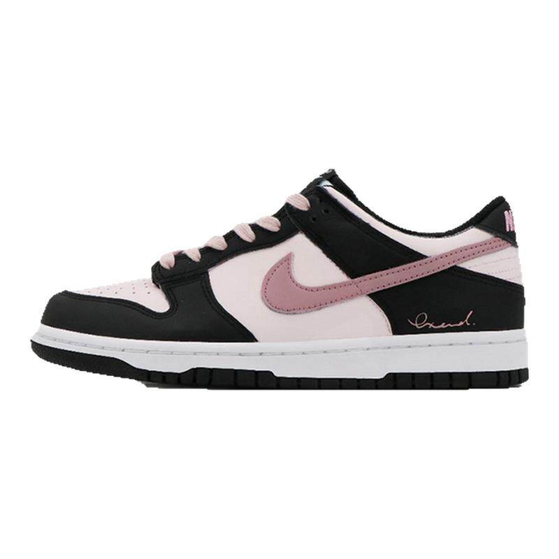 定制球鞋Nike Dunk莓果特调 甜酷风防滑平衡耐磨低帮板鞋女款黑粉