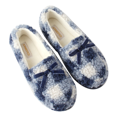 棉鞋防滑格子居家棉鞋特惠