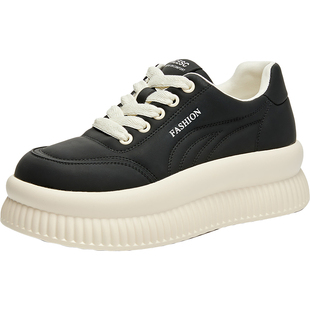 【老粉特惠,早秋主推】艾斯臣秋季新款厚底增高面包小白鞋女