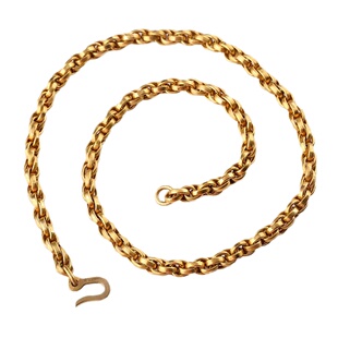 金声情艺足金项链素链条男黄金麻花链金链纯金颈链大金链子
