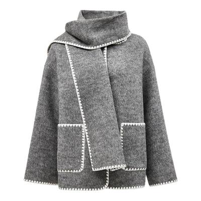 ONLY含绵羊毛双面呢毛呢大衣