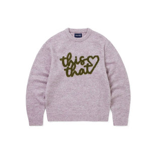 thisisneverthat® Heart Logo knit Sweater 25年秋冬毛衣长毛绒