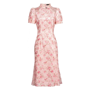 一电影一时装夏季新款新中式改良印花旗袍连衣裙女独特超好看裙子