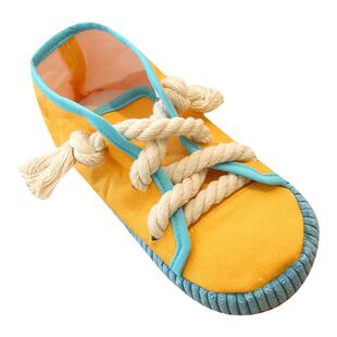 狗狗发声玩具鞋子藏食嗅闻耐咬磨牙解闷自嗨宠物仿真帆布鞋洁齿