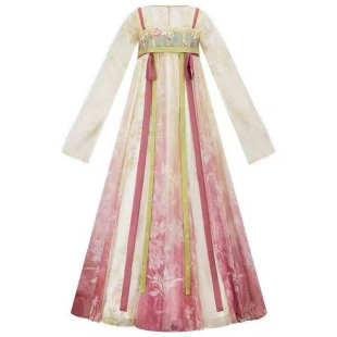 十三余豆蔻儿佩玉春风刺绣齐胸印花褶裙对襟唐制超仙拍照汉服出租