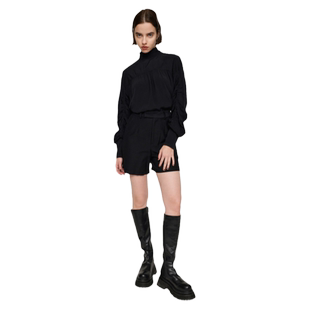 SLY 春夏法式优雅风系带宫廷感长袖衬衫女030FAA30-3360