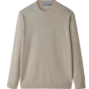 HLA/海澜之家轻商务纯羊毛长袖针织衫秋冬新半高领黑色毛衣内搭男