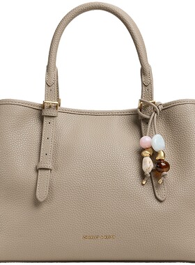 CHARLES&KEITH26秋季新款CK2-30151695大容量挂饰简约手提托特包