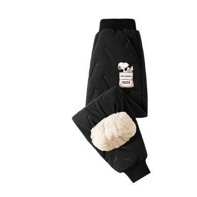 史努比儿童羊羔绒裤子男童保暖裤