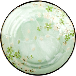 微瑕清仓日本进口古伊烧秋樱餐具白绘变饭碗盘子骨碟平盘浅盘深盘