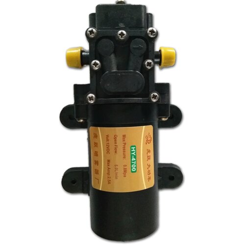 虎跃电动喷雾器高压水泵隔膜泵12v电泵农用喷雾增压泵HY-4700泵头
