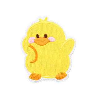 黄色鸭子补丁贴自粘免缝儿童衣服羽绒服隐形修补可爱卡通刺绣布贴