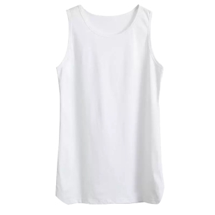 纯棉卫衣打底内搭背心女士宽松中长款白色无袖吊带叠穿屁帘小白裙