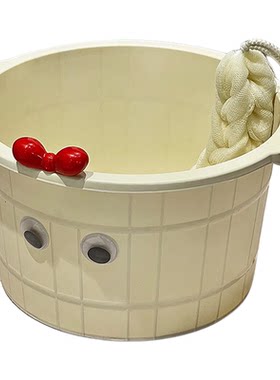 新款便携式儿童洗脚盆足浴专用加厚塑料小型省水养生泡脚桶家用