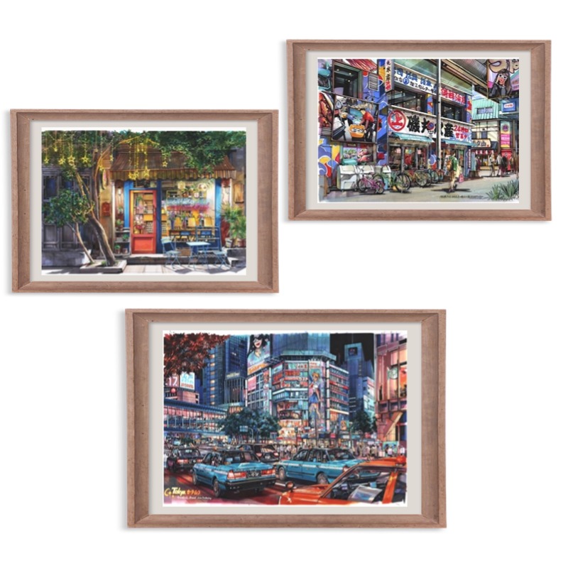 正品授权 成人益智拼图 东京街景 矶丸水产 夏夜小店1000片张肖涵