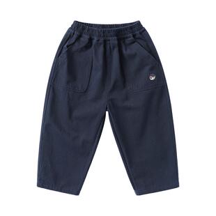 右欧男女童裤子休闲裤纯色春秋冬季新款童装基础百搭儿童加绒长裤