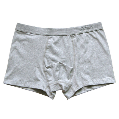 纯棉纯色透气中腰平角男士内裤