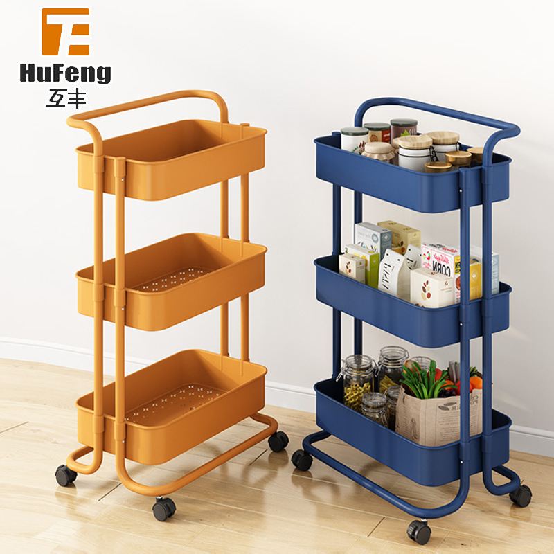 小推车置物架厨房落地卧室多层婴儿零食可移动卫生间收纳储物架