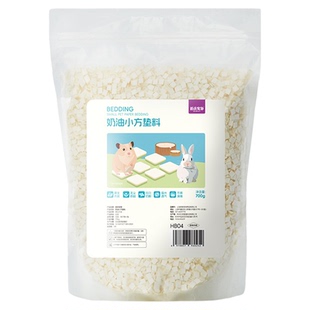 新派宠物仓鼠垫料奶油小方原生木浆金丝熊厕所尿砂除臭吸水纸粒