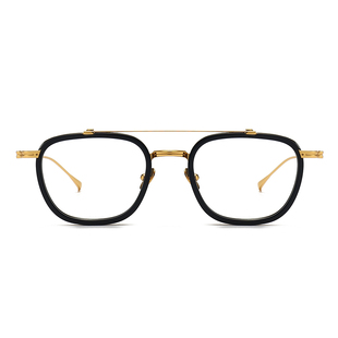 纯钛高度近视眼镜框男款双梁飞行员板材美式复古眼镜男高级感痞帅
