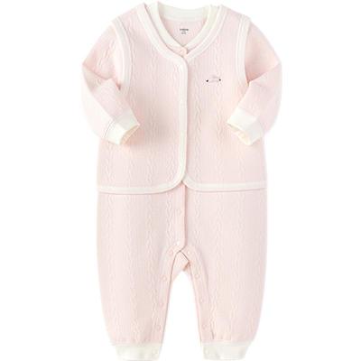 巴拉巴拉宝宝衣服婴儿连体衣秋冬款新生儿睡衣男童女童马甲套装厚