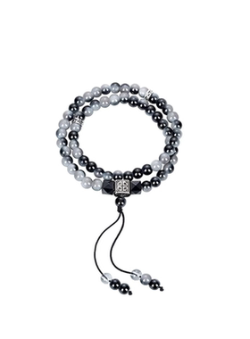 足银999新中式银曜石国风手串