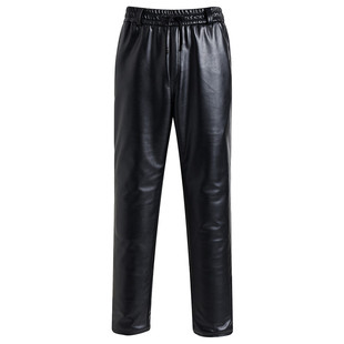 男士皮裤防水加绒加厚冬季防风保暖皮裤子大码骑行摩托车工作裤男