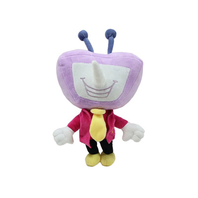 三角符文电视人毛绒玩偶周边摆件