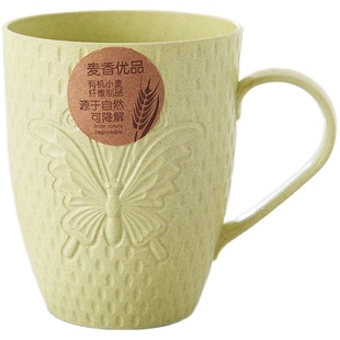 小麦秸秆刷牙杯家用牙缸情侣洗漱杯套装杯子简约牙刷杯创意漱口杯