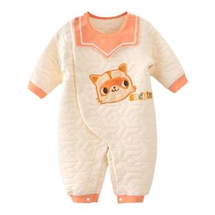 【小浣熊】6一12月婴儿连体衣秋冬小月龄宝宝拜年服偏开哈衣萌