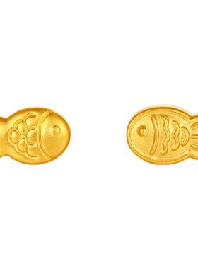 周六福黄金5d硬金转运珠女款定价黄金锦鲤金鱼手绳送女生节日礼物