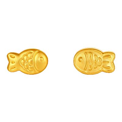 周六福黄金5d硬金转运珠女款定价黄金锦鲤金鱼手绳送礼女生物手链