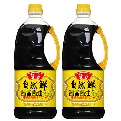 鲁花自然鲜酱香酱油1L*2炒菜凉拌