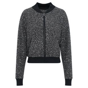 莱芙&middot;艾迪儿商场同款春季新品高级感重工亮片拉链短款外套