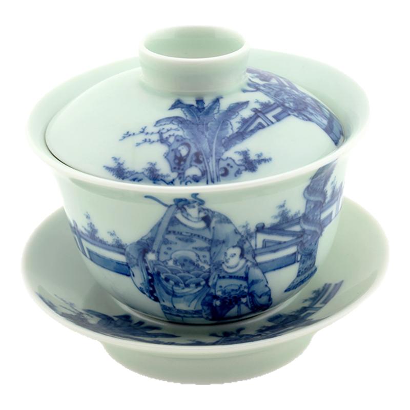 京德功夫茶杯盖碗茶具三才