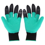 园艺手套防刺防水带爪耐磨拔草挖土专用园林种花种菜防护右手作业