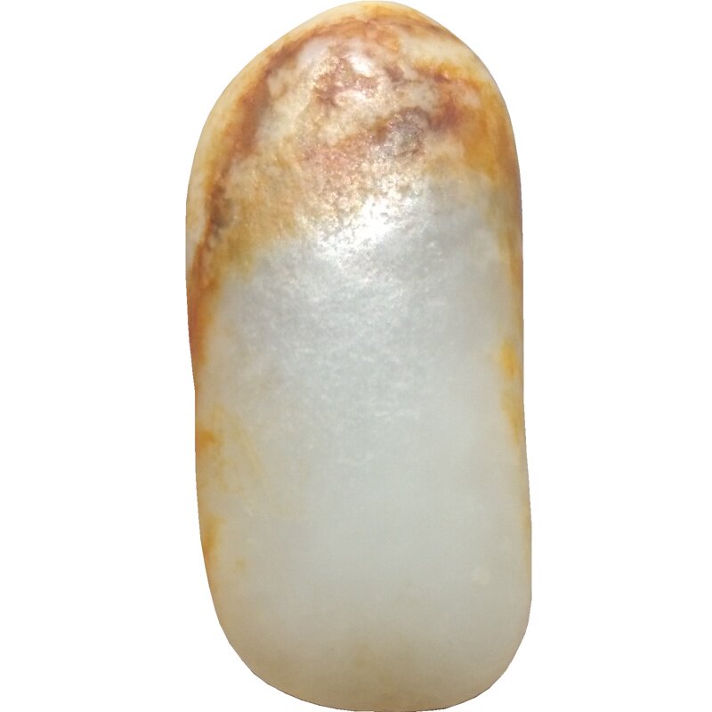 和田玉白玉洒金皮籽料原石吊坠
