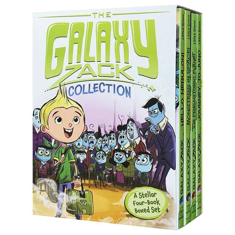 银河系扎克4册盒装 英文原版 The Galaxy Zack Collection 遨游宇宙探索冒险 进口儿童课外阅读书籍 英文版原版英语章节桥梁书