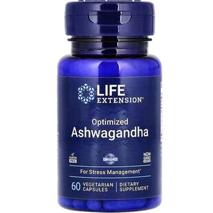 美国Life Extension南非醉茄sensoril胶囊印度参降低皮质醇60粒