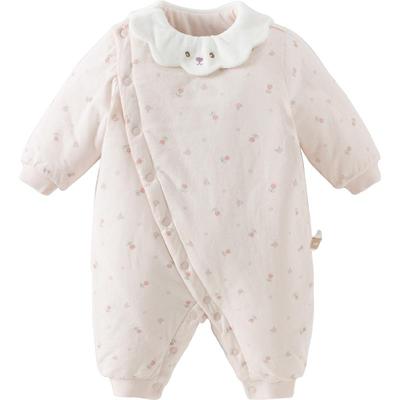 戴维贝拉新生儿夹棉爬服