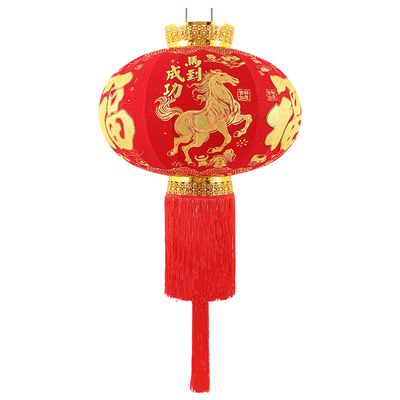 马年大红灯笼一对阳台大门口装饰