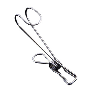 厨房不锈钢夹子带挂钩可悬挂浴室袜子固定夹防风晾衣架家用衣夹