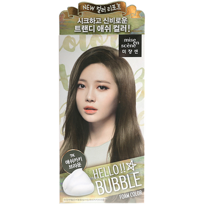 韩国爱茉莉植物泡沫染发剂在家染