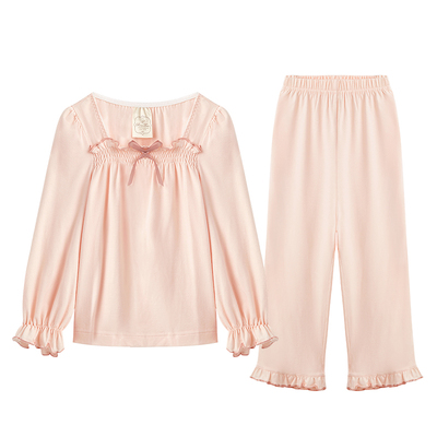 女童春秋季莫代尔棉家居服套装