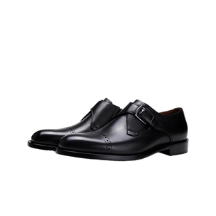 BOSSSUNWEN/博斯·绅威孟克鞋男 头层牛皮英伦绅士商务休闲正装鞋