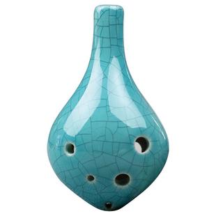 风雅陶笛6孔冰裂纹中音C调六孔陶笛AC调初学自学培训课入门送教程