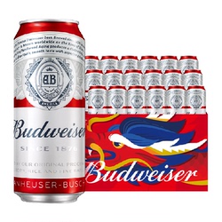 Budweiser/百威经典红罐啤酒450ml*18听整箱