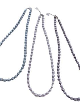 母贝珍珠6mm真多嘛色系项链